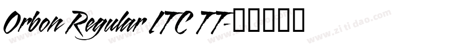 Orbon Regular ITC TT字体转换